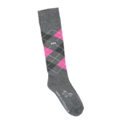 USG Karo Socks -Equine Elegance KARO KL.USG Socks Grey.Rose Front