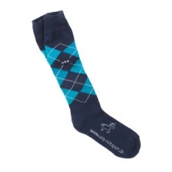 USG Karo Socks -Equine Elegance KARO KL.USG Socks Navy.Lake .Bl Front