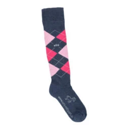 USG Karo Socks -Equine Elegance KARO KL.USG Socks Nvy.Pink Front