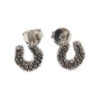 Michel McNabb Rock Horseshoe Earrings -Equine Elegance McNabb CE7239