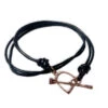 Michel McNabb Stirrup And Crop Leather Necklace -Equine Elegance McNabb CN7152L RoseGold