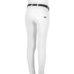 Equiline Girl's JinaK Knee Patch Breeches 15 Equiline Girl's JinaK Knee Patch Breeches -Equine Elegance N05021 EQline JinaK White Back
