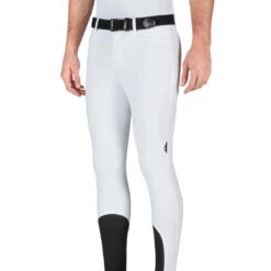 Equiline GrantK Men's B-Move Knee Grip Breeches 17 Equiline GrantK Men's B-Move Knee Grip Breeches -Equine Elegance N08479 EQline GrentK White