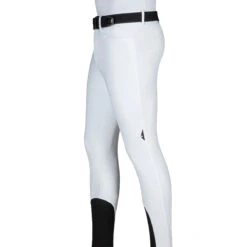 Equiline GrantK Men's B-Move Knee Grip Breeches 19 Equiline GrantK Men's B-Move Knee Grip Breeches -Equine Elegance N08479 EQline GrentK White Side