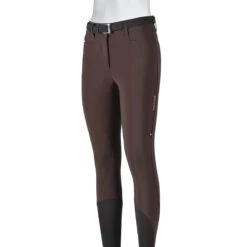 Equiline Women's Ernae B-Move High-Waist Full Grip Breeches -Equine Elegance N08984 012 Equiline Ernae High.Waist Full.Grip .Breeches B Move Brown 00