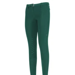 Equiline Women's CrendaK B-Move Knee Grip Breeches -Equine Elegance N09023 Crendak Equiline KP.B Move.Breeches Green.Pepper 01
