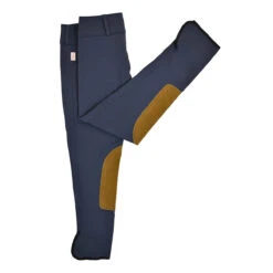 Tailored Sportsman Vintage Mid Rise Front Zip Breeches -Equine Elegance T.Sports 1963 French.Blue Tan 3