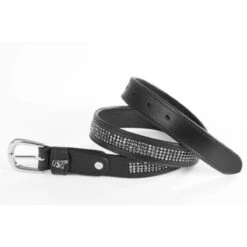 USG Princess Belts 7 USG Princess Belts -Equine Elegance UB020 KL.USG Princess.Belt Blk.w.Grey .Crystals Front