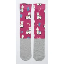 USG Happy Print Soft Socks -Equine Elegance US3000 KL.USG Happy.Print .Socks Pink.Alpaca Front