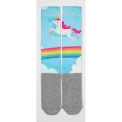 USG Happy Print Soft Socks -Equine Elegance US3000 KL.USG Happy.Print .Socks Rainbow.Unicorn Front
