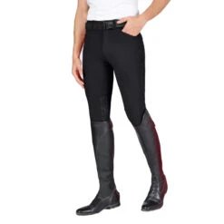 Vestrum Men's San Diego Knee Patch Breeches -Equine Elegance Vestrum San.Diego .Knee .Grip .Breech Black Front