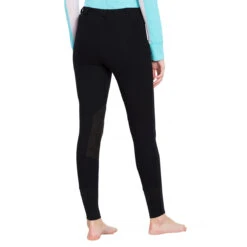 TuffRider Ladies Starter Lowrise Pull On Knee Patch Breeches -Equine Elegance black 24937.1583511667.1280.1280
