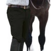 Ovation Men's EuroWeave Front Zip 4-Pocket Knee Patch Breeches -Equine Elegance black 98008.1588796601.1280.1280