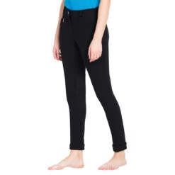 TuffRider Ladies Cotton Jodhpurs -Equine Elegance black front 02123.1588622483.1280.1280