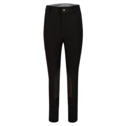 TuffRider Children's Ribb Knee Patch Breeches -Equine Elegance black front 10753.1588684594.1280.1280