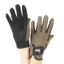 Ovation Child's Hearts & Horses Gloves -Equine Elegance black grey 80427.1590174193.1280.1280