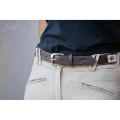 Penelope Pearl Belt -Equine Elegance ceinture pearl havane rose