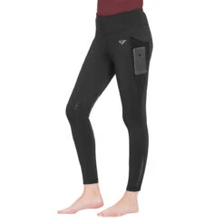 TuffRider Ladies Minerva EquiCool Tights -Equine Elegance charcoal 92568.1587158186.1280.1280