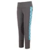 TuffRider Children's Artemis EquiCool Riding Tights -Equine Elegance charcoal front 08899.1590008520.1280.1280
