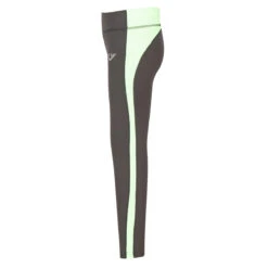TuffRider Children's Ventilated Schooling Tights -Equine Elegance charcoal neon GREEN3 75805.1583525667.1280.1280