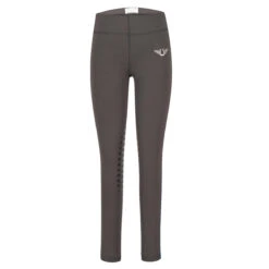TuffRider Children's Ventilated Schooling Tights -Equine Elegance charcoal neonblue2 91388.1583525669.1280.1280
