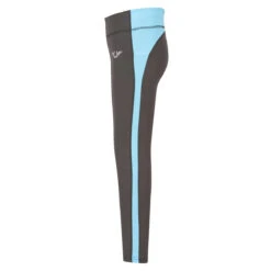 TuffRider Children's Ventilated Schooling Tights -Equine Elegance charcoal neonblue3 22790.1583525668.1280.1280