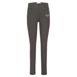 TuffRider Children's Ventilated Schooling Tights -Equine Elegance charcoal neonpeach2 56238.1583525669.1280.1280