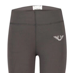 TuffRider Children's Ventilated Schooling Tights -Equine Elegance charcoal neonpeach5 33446.1583525667.1280.1280