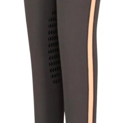 TuffRider Children's Ventilated Schooling Tights -Equine Elegance charcoal neonpeach6 28508.1583525669.1280.1280