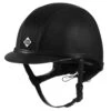 Charles Owen Ayr8 Plus Leather Look Helmet -Equine Elegance charles.owen ayer8plus.lthr .look blk front