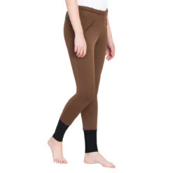 TuffRider Ladies Unifleece Pull-On Winter Breeches -Equine Elegance chocolate2 88448.1588623838.1280.1280