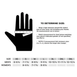 RSL By USG Palma Riding Gloves -Equine Elegance glovesizemeasurechart