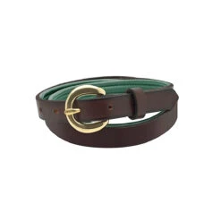 Perri's Padded Leather Belt -Equine Elegance havana huntergreen 74454.1588165834.1280.1280
