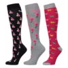 TuffRider Ladies Flamingo/Boat/Horse Knee Hi Socks 2 TuffRider Ladies Flamingo/Boat/Horse Knee Hi Socks -Equine Elegance jpc tr ladies boat.flamingo.horse .socks 1