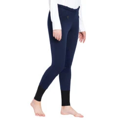 TuffRider Ladies Unifleece Pull-On Winter Breeches -Equine Elegance navy2 42929.1588623839.1280.1280