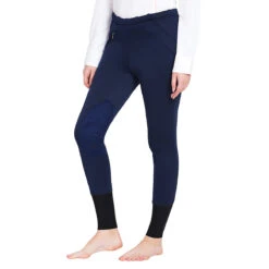 TuffRider Ladies Unifleece Pull-On Winter Breeches -Equine Elegance navy 49436.1588623838.1280.1280