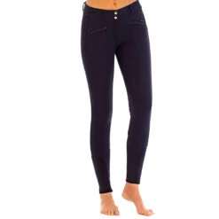 Goode Rider Knee Patch Miracle Breech -Equine Elegance navy front 47337.1588784154.1280.1280