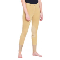TuffRider Ladies Starter Lowrise Pull On Knee Patch Breeches -Equine Elegance tan 15886.1583511668.1280.1280