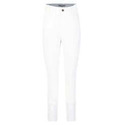 TuffRider Children's Ribb Knee Patch Breeches -Equine Elegance white front 10191.1588684593.1280.1280