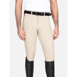 Equiline Men's Willow Knee Patch Breeches -Equine Elegance willowbeige