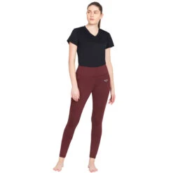 TuffRider Ladies Minerva EquiCool Tights -Equine Elegance wine3 95304.1587158188.1280.1280